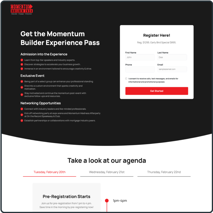 Landing Page